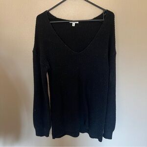 Black V-Neck Women's Sweater